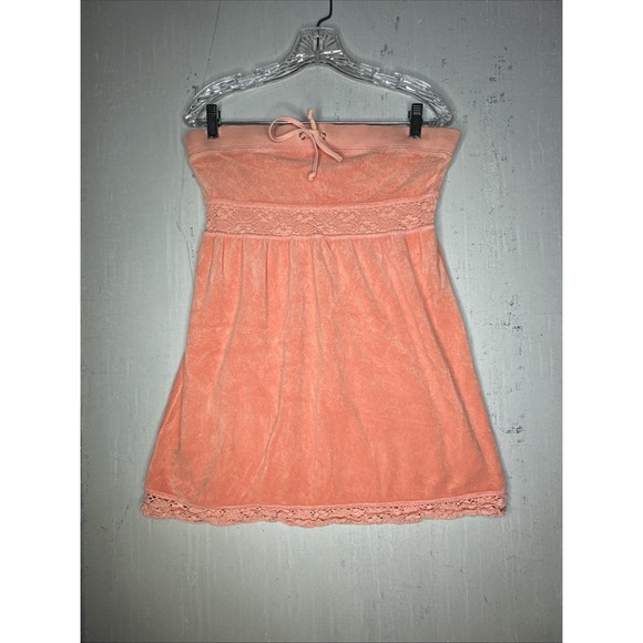 juicy couture pink lace dress JUICY COUTURE light pink lace dress size XL